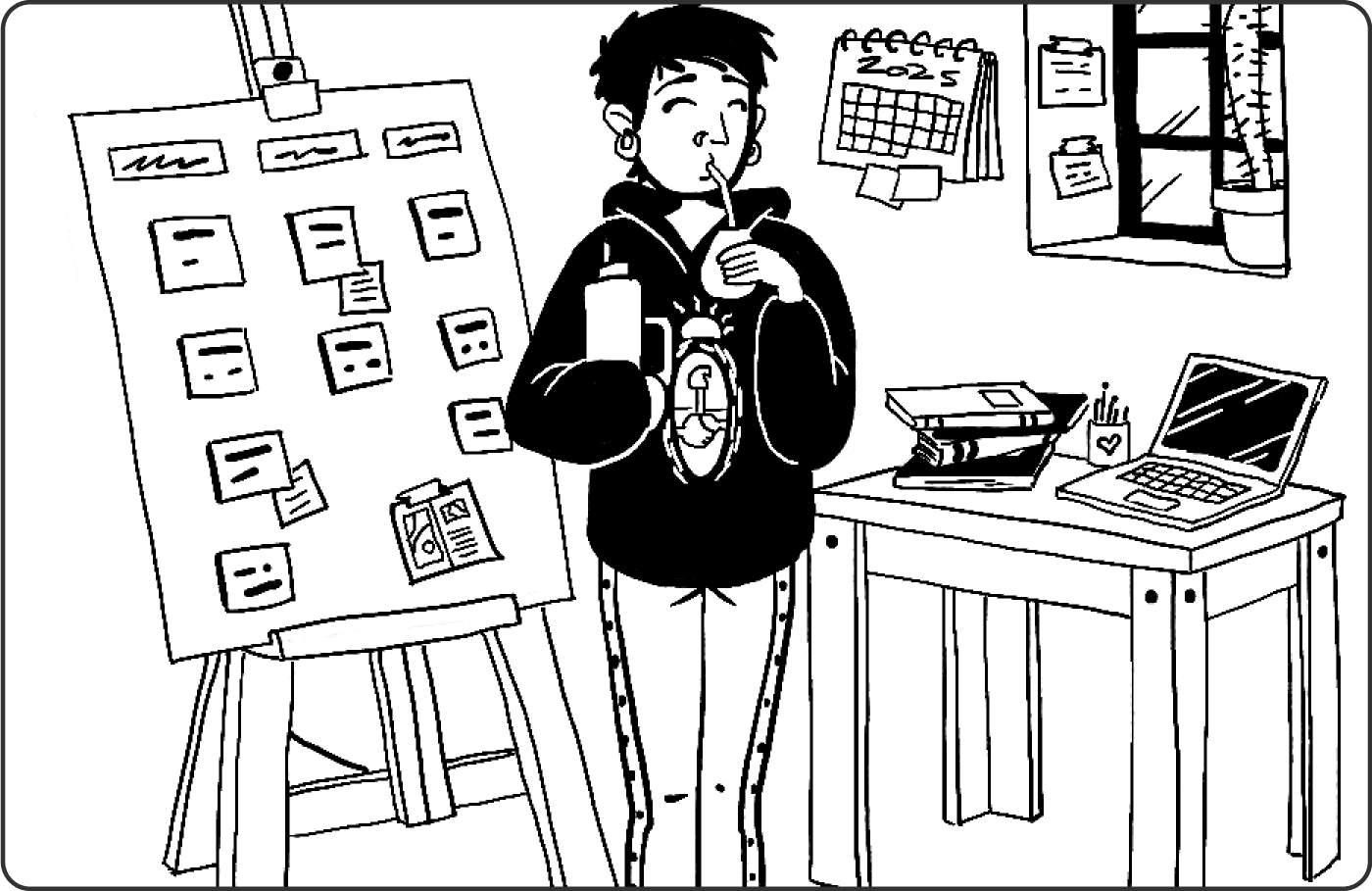 Ilustración de Lule Oke Planificando